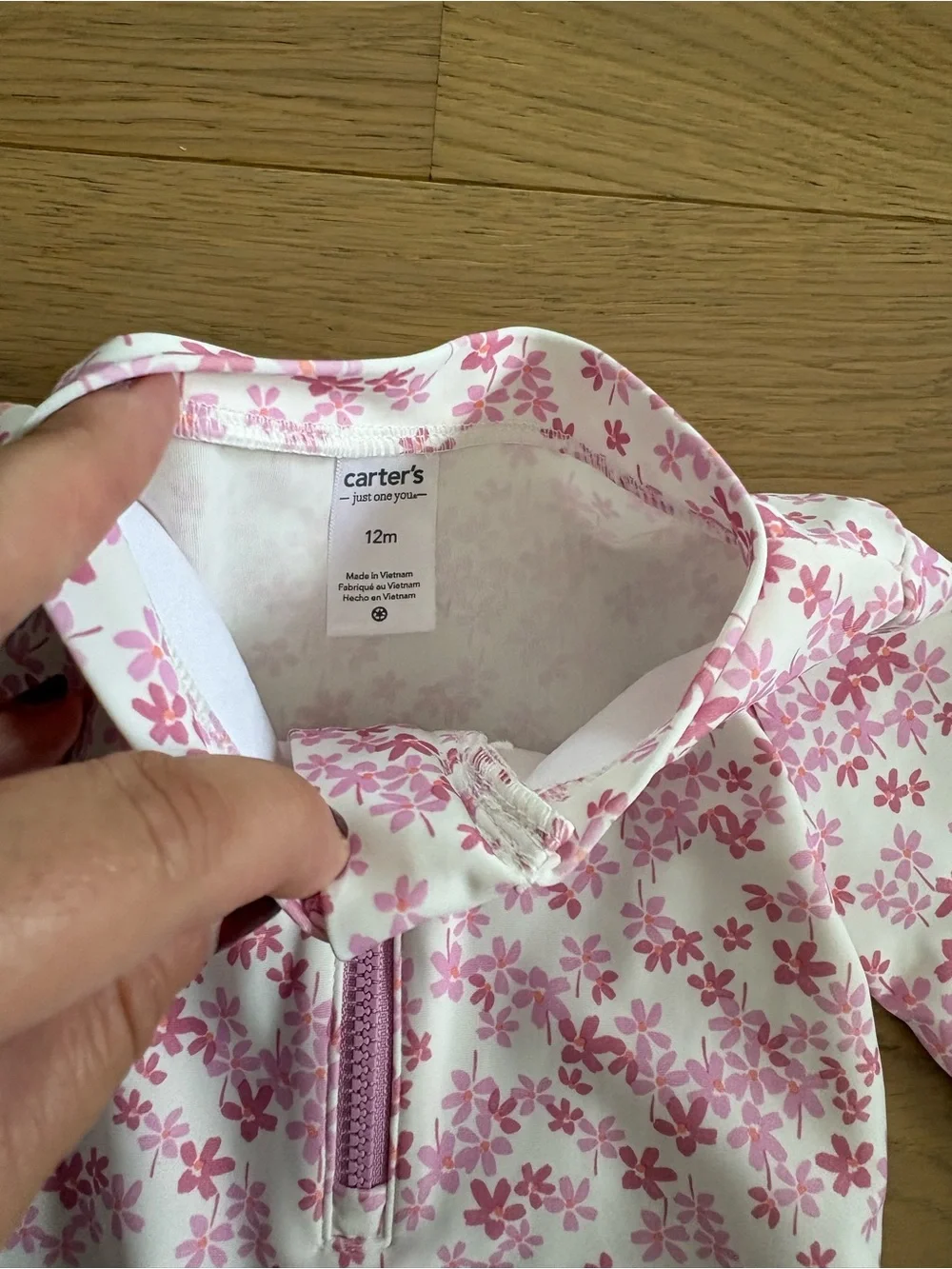 Carter’s swimsuit rash guard - size 12 months